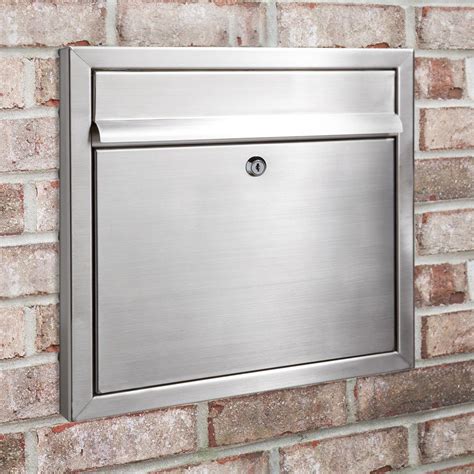 modern stainless steel post box|stainless steel wall mounted mailbox.